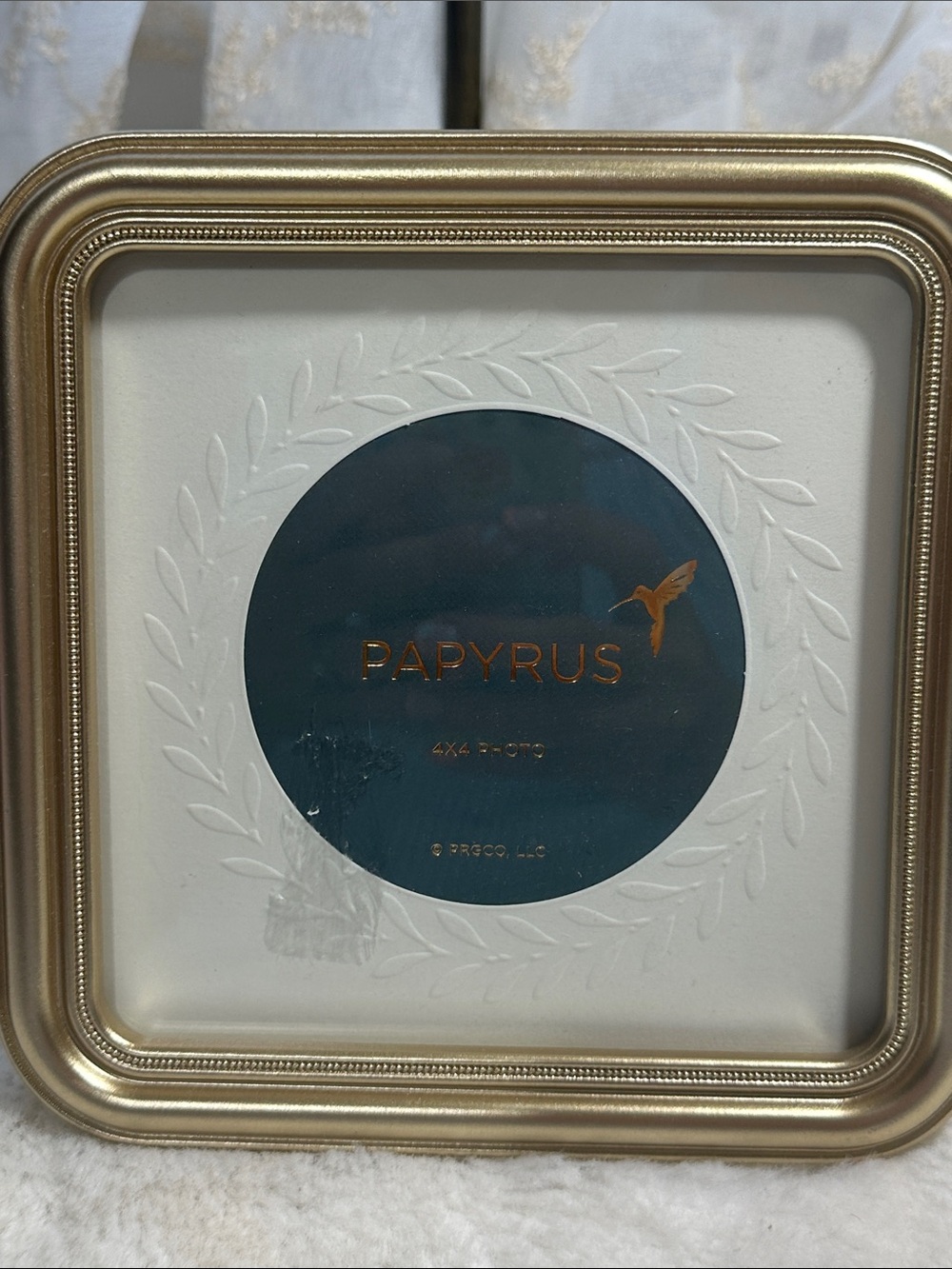Papyrus gold 4x4 photo frame